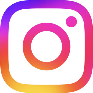 Instagram-Logo mit Farbverlauf von Gelb über Pink zu Lila, weißes Kamera-Symbol in der Mitte.